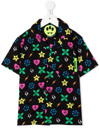 Barrow Monogram-pattern Polo Shirt In Black