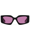 Prada Symbole Rectangle-frame Sunglasses In Pink
