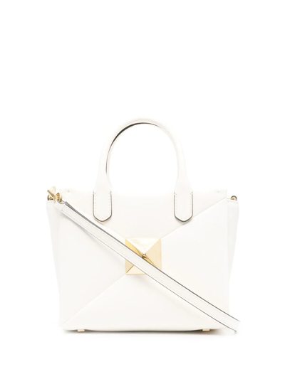 Valentino Garavani Roman Stud Tote Bag In White