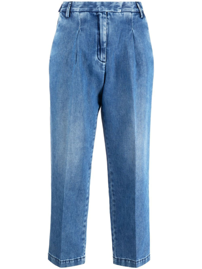Jacob Cohen Diane Cropped Trousers In Denim