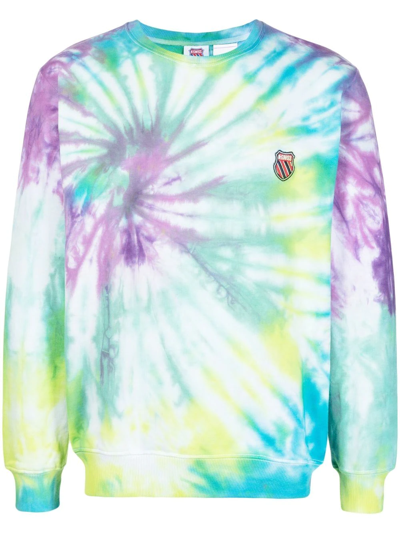 Stain Shade Tie-dye Print Sweatshirt In Blue