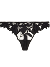 FLEUR DU MAL LILY EMBROIDERED HIPSTER THONG