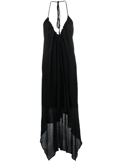 Caravana Halterneck Day Dress In Black