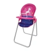 509 Unicorn Doll Highchair - Kids Pretend Play Highchair W/ Front Feeding Tray In Transparent