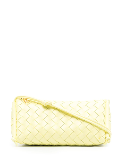 Bottega Veneta Intrecciato-weave Shoulder Bag In Yellow