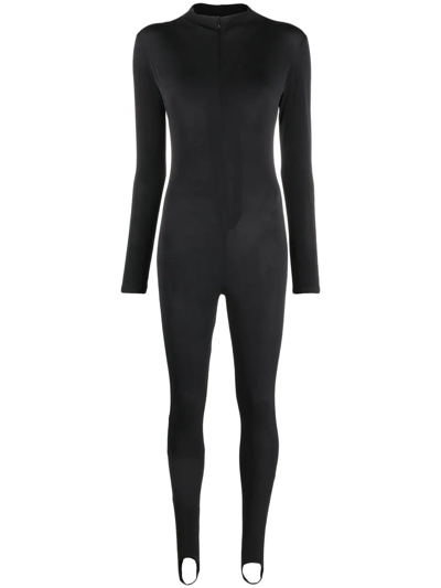 Atu Body Couture Marsian Zip-up Jumpsuit In Black