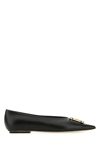 BURBERRY BLACK LEATHER BALLERINAS  ND BURBERRY DONNA 40
