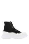 Alexander Mcqueen Alexander Mc Queen Black Canvas Tread Slick Boots