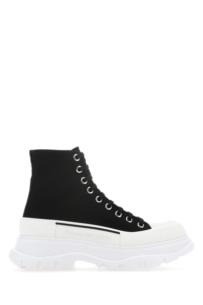 ALEXANDER MCQUEEN ALEXANDER MCQUEEN BLACK CANVAS CANVAS SACK SNEAKERS