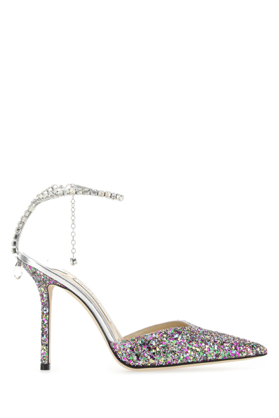 Jimmy Choo Women's Saeda 100 Embellished Pointed Toe Pumps In Confetti