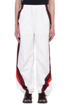 Marine Serre Unisex Paneled Moiré Track Pants In White