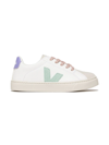 Veja White Esplar Low Top Leather Sneakers In White