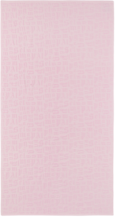 Palm Angels Pink Cotton Towel In Pink Pink