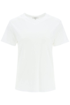 Agolde Short-sleeved Supima Cotton T-shirt In Bianco