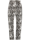 ATTICO TAPERED SNAKESKIN-EFFECT TROUSERS
