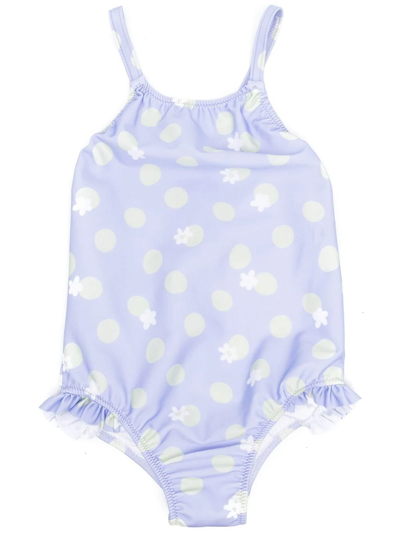 Knot Bali Motif-print Swimsuit In Purple