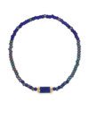 LUIS MORAIS 14KT YELLOW GOLD HEXAGON LAPIS BEADED BRACELET