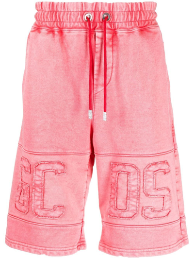 Gcds Cotton Jogging Trousers In Pink