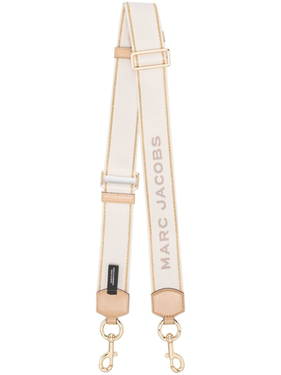 Marc Jacobs Logo Embossed Adjustable Bag Strap In Neutrals