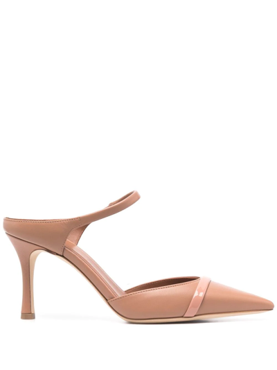 Malone Souliers Uma 80 Blush Leather Pumps In Nude