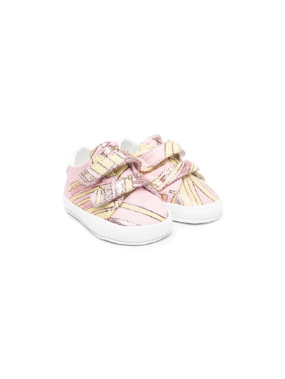 Emilio Pucci Junior Babies' Pre-walker Sneakers In 粉色