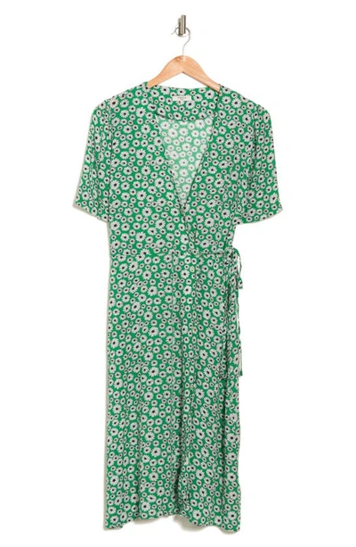 Frnch Afifa Floral Woven Dress In Vert