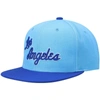 MITCHELL & NESS MITCHELL & NESS ROYAL/POWDER BLUE LOS ANGELES LAKERS HARDWOOD CLASSICS TEAM TWO-TONE 2.0 SNAPBACK HA