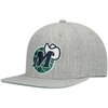 Mitchell & Ness Men's  Heathered Gray Dallas Mavericks Hardwood Classics Team 2.0 Snapback Hat In Heather Gray