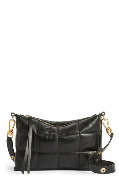 Allsaints Eve Quilted Crossbody Bag In Black