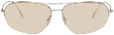 Oliver Peoples Silver Kondor Sunglasses In 5036m2 Silver / Cali