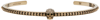 Alexander Mcqueen Skull Charm Cuff Bracelet In 7185 Pale Gold + Sw