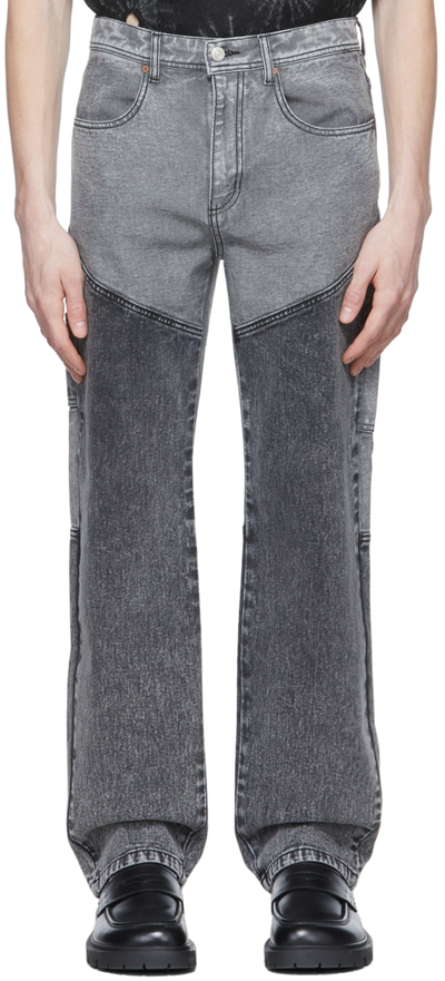 Andersson Bell Gray Tom Reverse Jeans In Washed Black