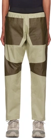 Arnar Mar Jonsson Beige & Brown Acrylic Trousers In Beige & Chocolate