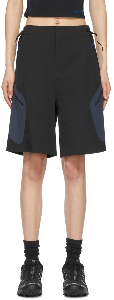 Arc'teryx System A Black Eislen Shorts In Midnight Black