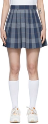 Bape Navy Polyester Mini Skirt In Navy