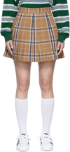 BAPE BROWN POLYESTER MINI SKIRT