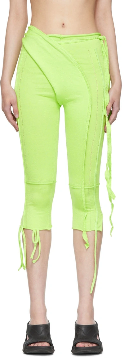 Ottolinger Cropped Panelled-design Trousers In Green