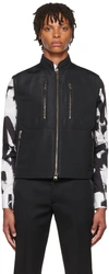 Alexander Mcqueen Black Polyester Vest In 1000 Black