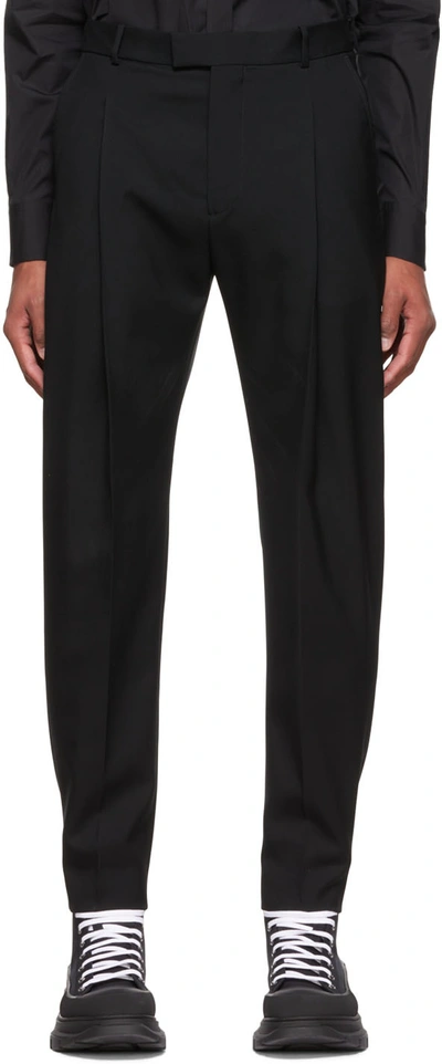 Alexander Mcqueen Black Wool Trousers