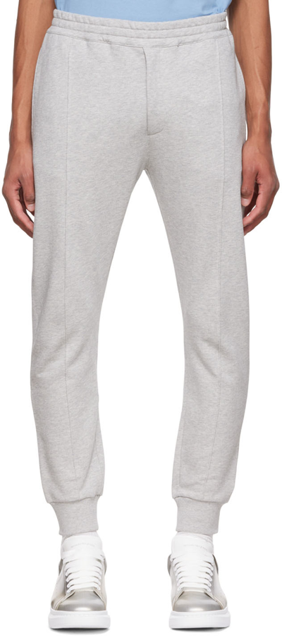 Alexander Mcqueen Gray Cotton Lounge Pants In 1401 Pale Grey