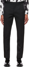 Alexander Mcqueen Slim-fit Pleated Wool And Mohair-blend Suit Trousers In 1000 Black