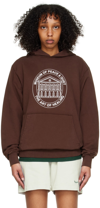 MUSEUM OF PEACE AND QUIET BROWN COTTON HOODIE