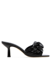 By Far Lana Gloss Leather Mule In Black In Black