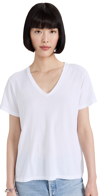 Agolde Stretch Round-neck T-shirt In White