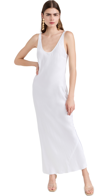 L'agence Akiya Satin Tank Maxi Dress In White
