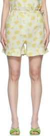 Helmstedt Off-white Mira Shorts In Sunflower Field