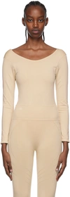 Prism Beige Vivid Bodysuit In Sand