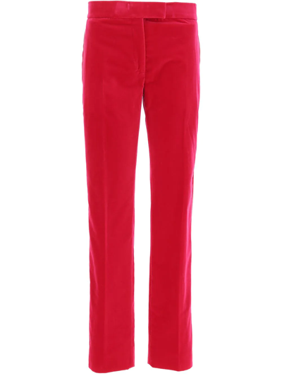 Tom Ford Velvet Flared-leg Suit Trousers In Red