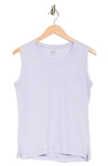 Madewell Whisper Cotton Crewneck Pocket Muscle Tank In Distant Lavendar