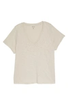 Madewell Whisper Cotton V-neck T-shirt In Ashen Silver
